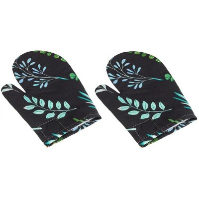 Bellatex Kuchyňská chňapka Lístky černá 2 ks 28 x 18 cm – Sleviste.cz