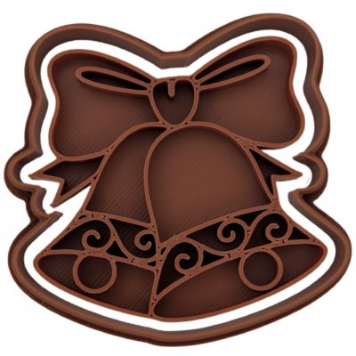 Vykrajovátko s razítkem Zvonečky s mašlí | Formička s razítkem na Vánoční sušenky – Zboží Dáma