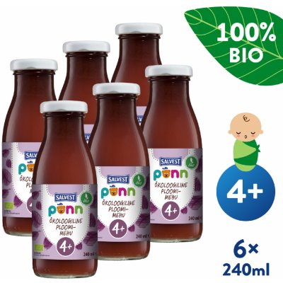 Salvest Põnn BIO Švestková šťáva s dužinou 6 x 240 ml