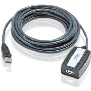 Aten UE250-AT Aktivní Prodlužovací USB 2.0 USB A Zástrčka - USB A Zásuvka, 5m, šedý