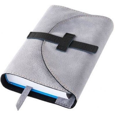 Variabilní kožený obal se sponou kůže šedá semiš – Zboží Dáma