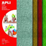 APLI pěnovka se třpytkami 210 x 297 mm mix 4 barev 4 ks – Sleviste.cz