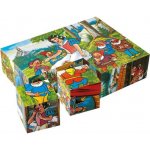 Dino dřevěné obrázkové kostky kubusy Sněhurka 12 kostek – Hledejceny.cz