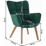 Kondela Fondar smaragdové / dub – Zboží Mobilmania