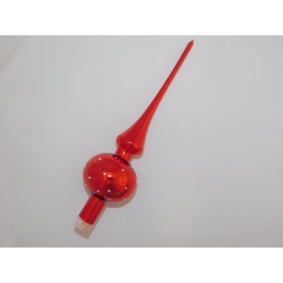 Ornex Vánoční ozdoba špice skleněná tečky červená 280 mm – Hledejceny.cz