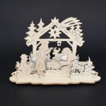 Amadea Dřevěný svícen betlém 21x11x12,5 cm – Hledejceny.cz