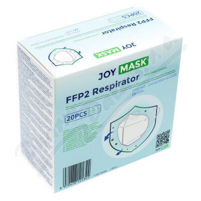 JoyMask FFP2 respirátor bílý 20 ks – Zboží Dáma
