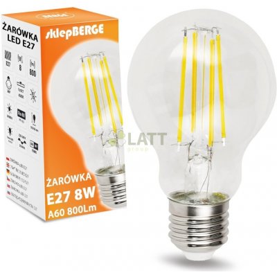 Berge LED žárovka E27 A60 8W neutrální bílá