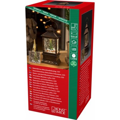 Konstsmide LED vodní lucerna vánoční trh teplá bílá 10,5 x 10,5 x 22 cm – Hledejceny.cz