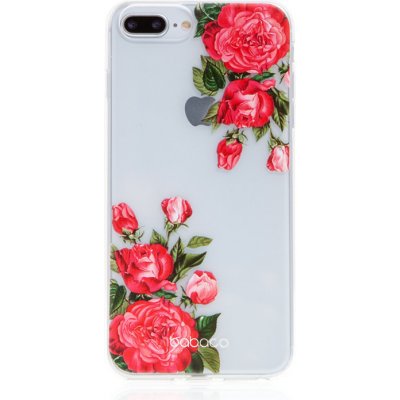 Pouzdro BABACO Apple iPhone 6 Plus / 6S Plus - gumové čiré - růže; – Zboží Mobilmania