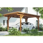 Konsta Přístřešek na auto 304 x 500 cm dub světlý – Zbozi.Blesk.cz