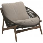 Gloster Nízké relaxační křeslo Bora, 97,5 x 97 x 73 ,5 cm, rám teak, výplet kroucený umělý ratan tmavý Umber, sedáky kategorie D – Hledejceny.cz