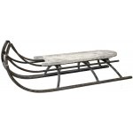 Přírodní antik kovové zdobené sáně Vintage - 86*29*32 cm - Chic Antique – Hledejceny.cz