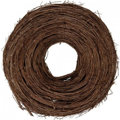 Přírodní hnědý proutěný jilmový věnec Elm S - Ø 30*10 cm - Clayre & Eef – Zboží Dáma
