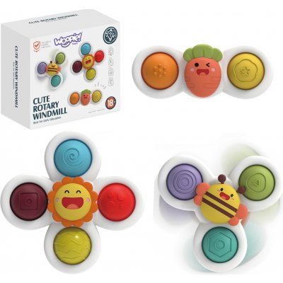 SPINNER SPINER PŘÍSSAWKA Senzorická hračka 3ks – Zboží Mobilmania