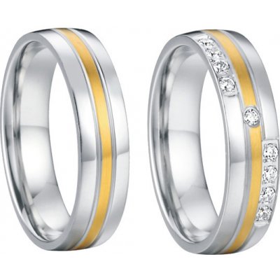 Steel Wedding Snubní prsteny chirurgická ocel SPPL013 – Zboží Mobilmania