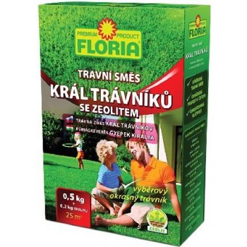 FLORIA Travní směs Král trávníků 0,5kg + Zeolit 200g