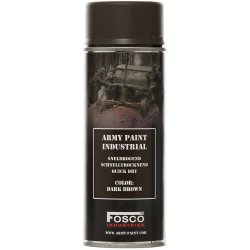 FOSCO Barva ARMY ve spreji 400 ml TMAVĚ HNĚDÁ (DARK BROWN)