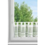 EUROFIRANY KRÁTKÁ ZÁCLONA NA POUTKÁCH ROXANA 30X150 CM BÍLÁ – Hledejceny.cz