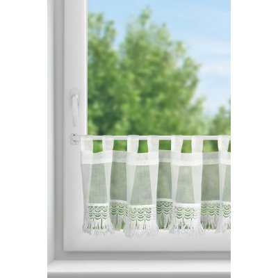 EUROFIRANY KRÁTKÁ ZÁCLONA NA POUTKÁCH ROXANA 30X150 CM BÍLÁ – Hledejceny.cz