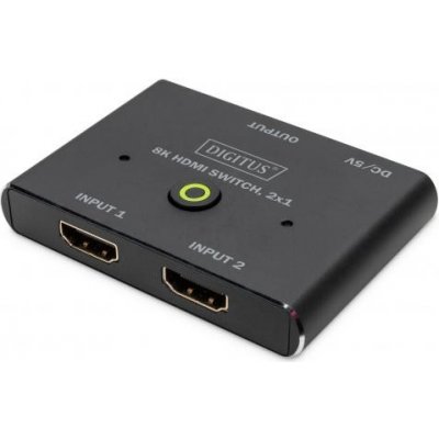 DIGITUS 8K HDMI přepínač, 2x1 černý DS-45341 – Zboží Mobilmania