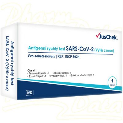 JusChek SARS-CoV-2 antigenní rychlý test 1 ks – Zboží Dáma