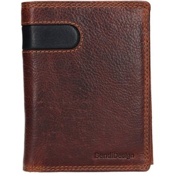 SendiDesign Pánská kožená peněženka Ulrich hnědo-černá