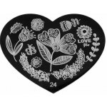 Starnails Razítkovací destička S24 Kytky Love You – Zboží Dáma