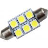 Autožárovka Rabel 41 mm 6 smd 5050 C5W C10W C15W SV8,5 bílá