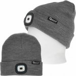 GEKO čepice s LED světlem USB nabíjení šedá G90410 – Zboží Dáma