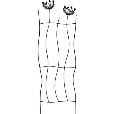 Mříž na popínavé rostliny kovová Lafiora pampeliška 48 x 150 cm černá