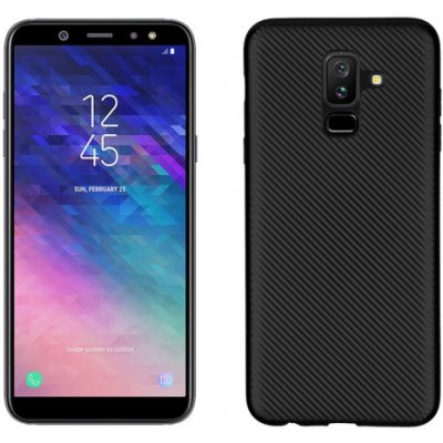 Pouzdro JustKing plastové s texturou karbonu Samsung Galaxy A6 Plus 2018 - černé – Zboží Mobilmania