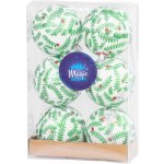 MagicHome Strend Pro Gule 6 ks biele s ornamentom matné s dekoráciou na vianočný stromček 8 cm – Zboží Dáma