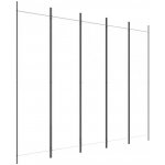 VidaXL 5panelová Paraván bílá 250 x 200 cm – Zboží Dáma
