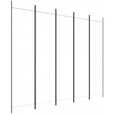 VidaXL 5panelová Paraván bílá 250 x 200 cm – Zboží Dáma