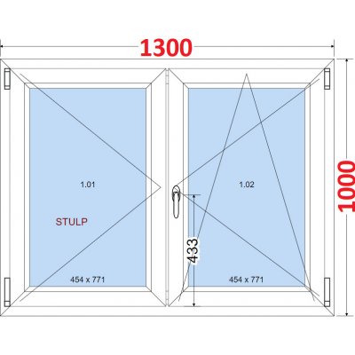 plastové okno 130x100 – Heureka.cz