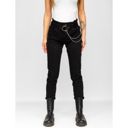 Bolf LA689 dámské džíny s vysokým pasem a páskem černé