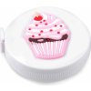 Krejčovský metr Stoklasa Krejčovský svinovací metr s 3D obrázkem 900256/02 bílý - cupcake, oboustranný metry/palce/inches, plastový, délka 150cm/60inch