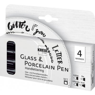 Sada fixů na porcelán a sklo Handlettering 4 ks – Sleviste.cz