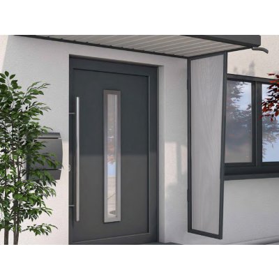 Gutta Guttavordach boční stěna B2 PC 175 x 60 cm černá / čirá – Hledejceny.cz