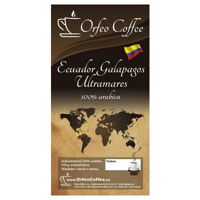 Orfeo coffee Ecuador Galapagos Ultramares 100% arabika zrnková 250 g – Hledejceny.cz
