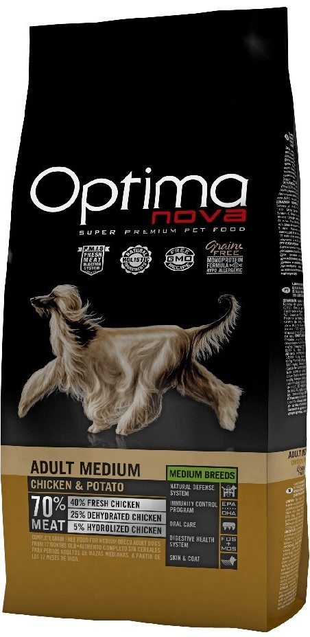 Optima Nova Dog Adult Medium Grain Free Chicken 2 kg