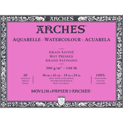 Arches Watercolour Hot Pressed Skicář 20 46 x 61 cm 300 g – Sleviste.cz