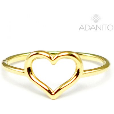 Adanito BRR1065G Zlatý prsten srdce – Zboží Mobilmania