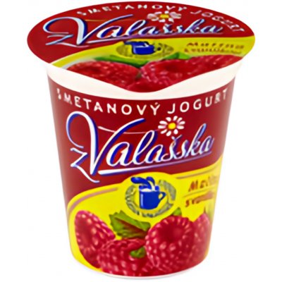 Mlékárna Valašské Meziříčí Smetanový jogurt z Valašska malina s vanilkou 150 g – Zboží Dáma