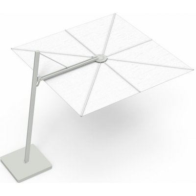 Umbrosa Boční slunečník Versa UX Architecture, čtvercový 300x300 cm, rám hliník Papyrus white (RAL 9018), potah Colorum, akryl 260 g/m2, Marble – Zboží Mobilmania