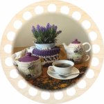 Chráněná dílna Dřevěný svět Podtácek 10 cm, Levandulový čaj – Zboží Dáma