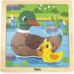 Viga puzzle 9 dílků kachna