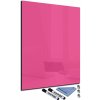 Tabule Glasdekor Magnetická skleněná tabule 120 x 90 cm růžová