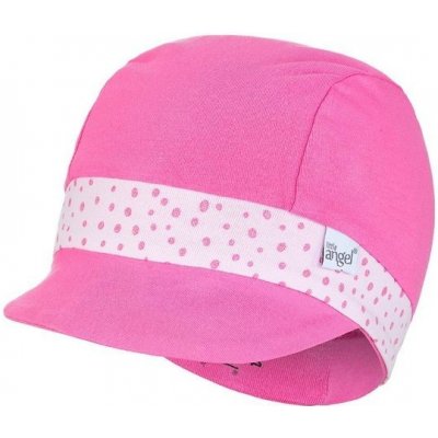 Little Angel Kšiltovka tenká pruh Outlast tm.růžová/růžová puntík lesk – Zboží Dáma